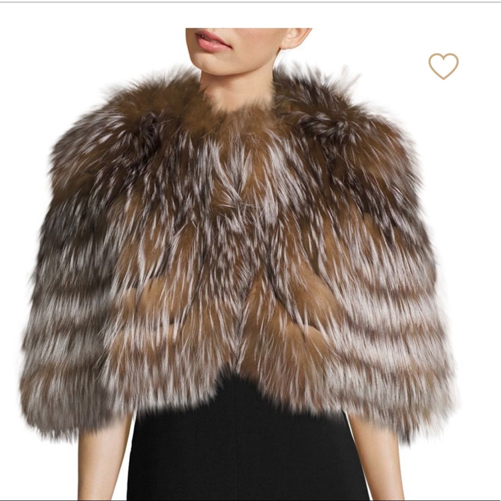 NWT FOX FUR CAPE EXCLUSIVELY FROM SAKS 5TH AVE